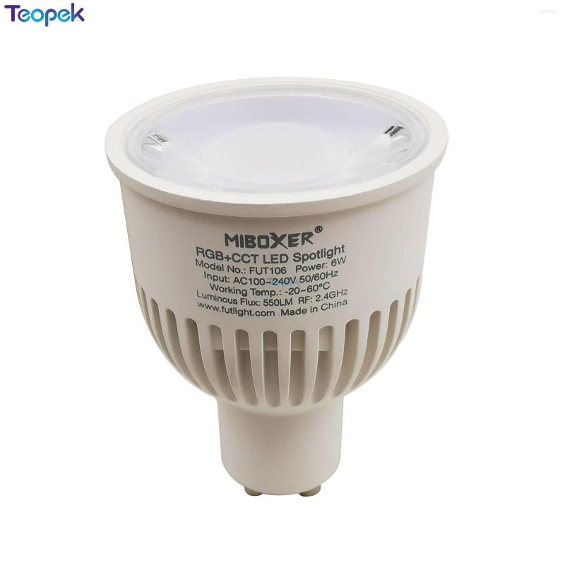 

Miboxer FUT106 6W GU10 RGB CCT LED Spotlight Dimmable AC100-240V WIFI Control Spot Light For Bedroom