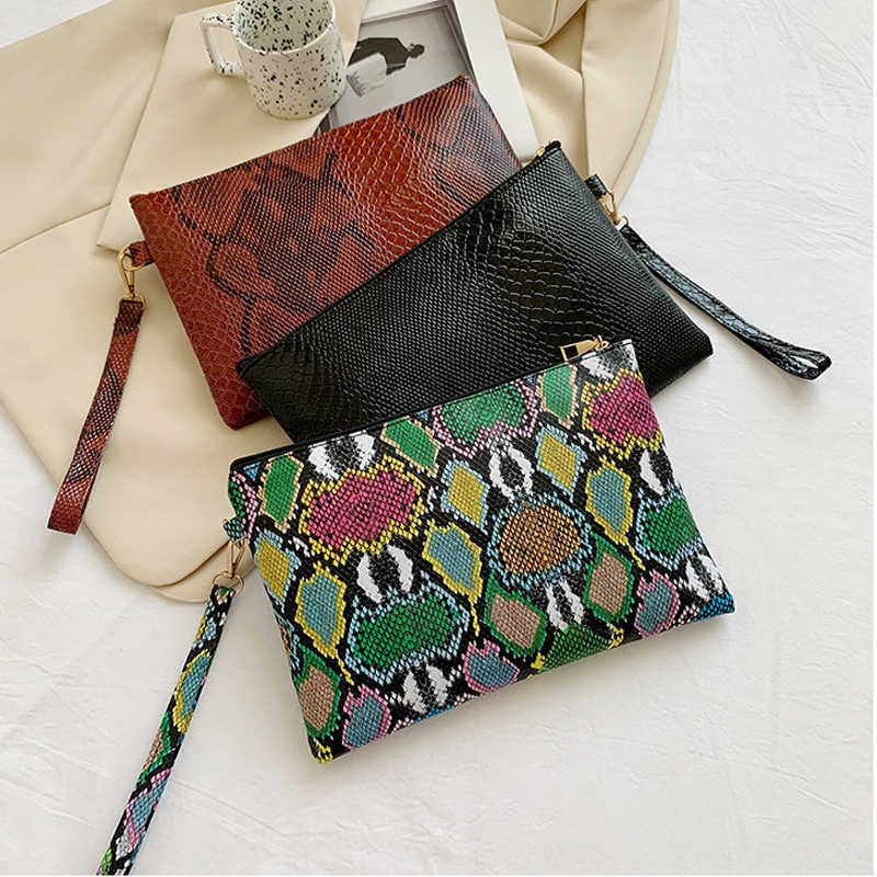 Totes Fashion Trend Women Clutch PU Leather Snake Pattern Print Evelope Bag Wristlet Bags Female Casual Small Handbags Day Pouch Purse 021123H, Black
Totes Fashion Trend Women Clutch PU Leather Snake Pattern Print Evelope Bag Wristlet Bags Female Casual Small Handbags Day Pouch Purse 021123H, Black
