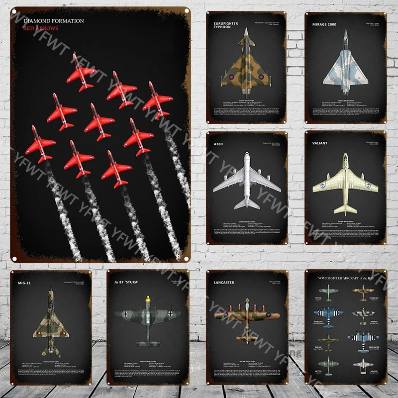 Retro Airplane Fighter Helicopter Metal Painting Bar Pub Restaurant Plaque Vintage Tin Sign Retro Metal Sign Decorative Plaque Wall Decor 20x30cm Woo
Retro Airplane Fighter Helicopter Metal Painting Bar Pub Restaurant Plaque Vintage Tin Sign Retro Metal Sign Decorative Plaque Wall Decor 20x30cm Woo