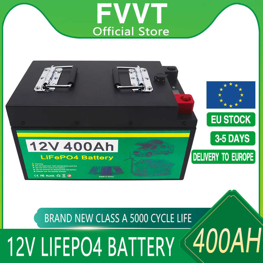 12V 400Ah LiFePO4 Lithium Iron Phosphate Battery Built-in BMS For Golf Cart RV Campers Off-Road Off-grid Solar Energy Duty Free
12V 400Ah LiFePO4 Lithium Iron Phosphate Battery Built-in BMS For Golf Cart RV Campers Off-Road Off-grid Solar Energy Duty Free