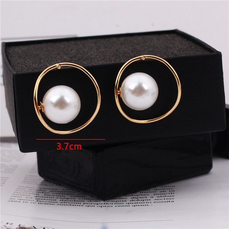 Pearl Earring for Women Gold Color Round Stud Earrings Christmas gift Irregular Design Unusual Ear rings bijoux femme