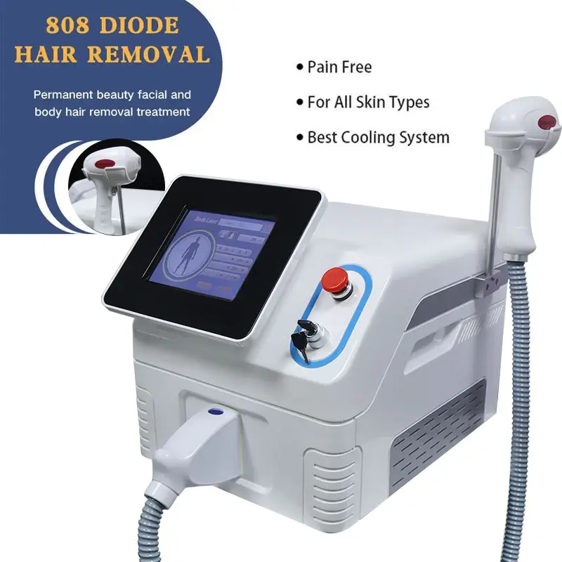 Portable 808nm Diode laser hair removal beauty machine skin rejuvenation Depilatory instrumen Triple Wavelength cooling system