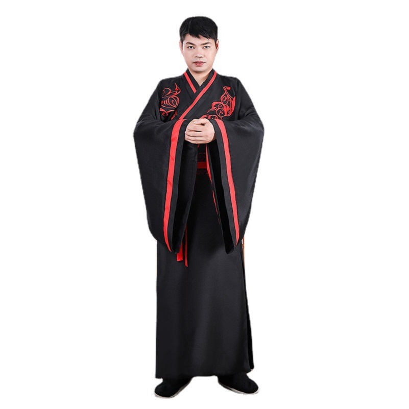 Ethnic Clothing Weijin Dynasties Hanfu Men Wide Sleeve Traditional Ancient China Costume Wedding Embroidery Stage Drama Performance Clothes