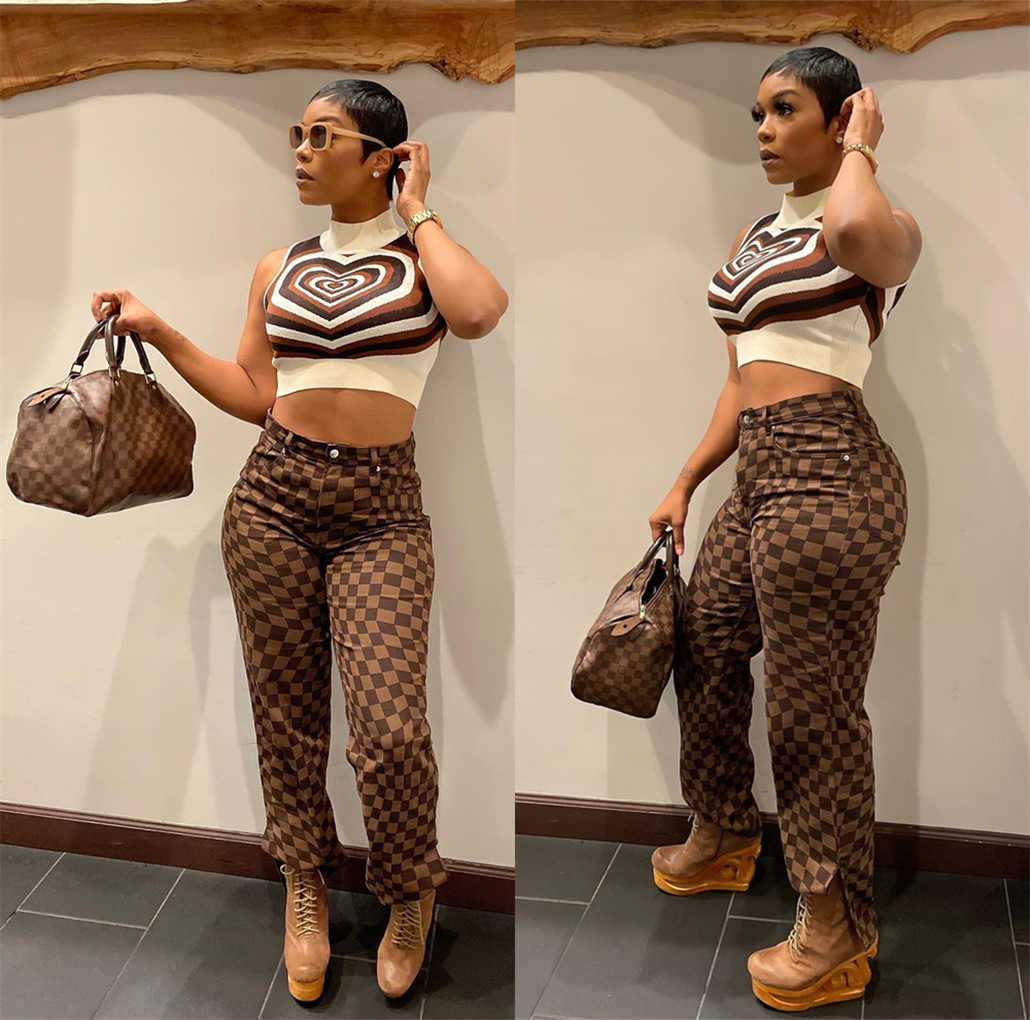 Women's Pants Capris CS0014 international station women's clothing production fashion pants with split leg casual pants T230210