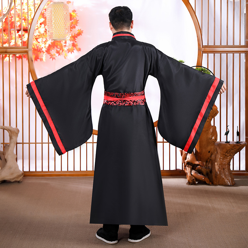 Ethnic Clothing Weijin Dynasties Hanfu Men Wide Sleeve Traditional Ancient China Costume Wedding Embroidery Stage Drama Performance Clothes
