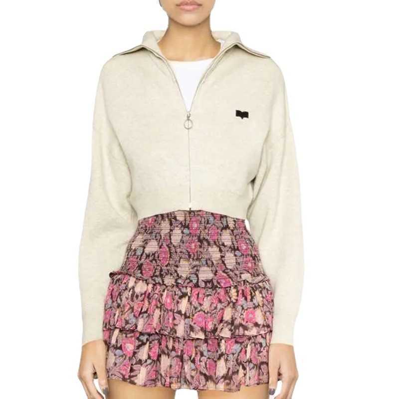 23SS Isabelle Marant cardigan jacket Sweatshirts new embroidered high waist short jacket zip lapel jumper women Sportshirt, Milk white
23SS Isabelle Marant cardigan jacket Sweatshirts new embroidered high waist short jacket zip lapel jumper women Sportshirt, Milk white