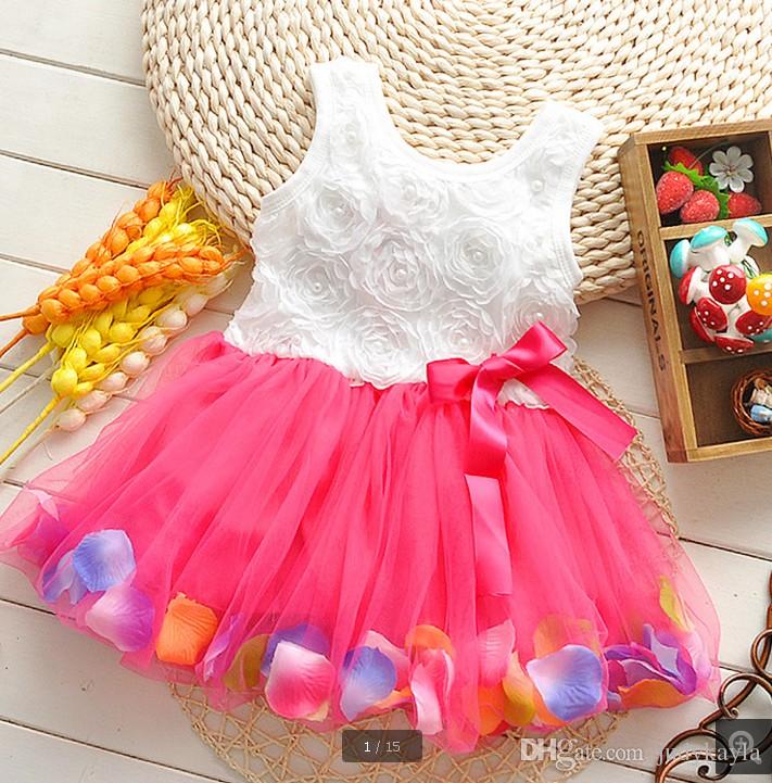 Summer Toddler Girls Dress Rose Flower Colorful petals Gauze Baby Tutu Dresses Sleeveless Kids Vest Princess Dress 2015 Costumes TR101, Mixed colors and sizes
Summer Toddler Girls Dress Rose Flower Colorful petals Gauze Baby Tutu Dresses Sleeveless Kids Vest Princess Dress 2015 Costumes TR101, Mixed colors and sizes