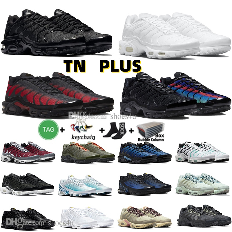2023 running shoes for men women tn plus terrascape Triple White Black Lime tns 3 Laser Blue Light Bone University Gold mens trainer