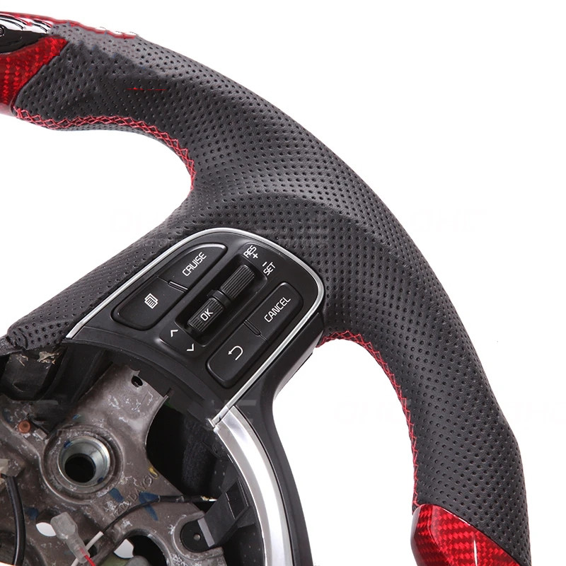 LED Flash Display Racing Car Steering Wheels Kit for KIA K5 Carbon Fiber Steering Wheel