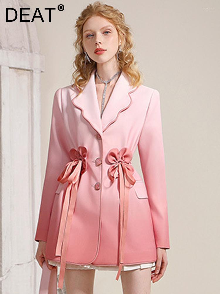 Casual Dresses Fashion Women's Dress Notched Collar Slim Long Sleeve Flower Drawstring Waist Pink Gradient Autumn 2023 17A5033
Casual Dresses Fashion Women's Dress Notched Collar Slim Long Sleeve Flower Drawstring Waist Pink Gradient Autumn 2023 17A5033
