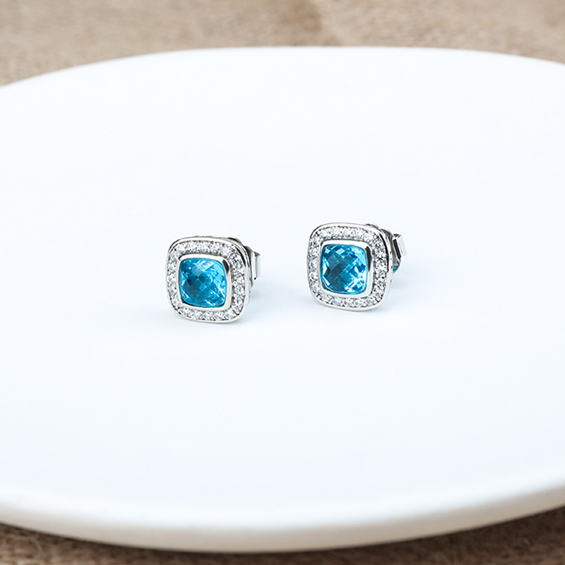 Womens Studs Earring Blue Topaz Zircon Designer Earings Jewelry Fashion Luxury Women Wedding Stud
Womens Studs Earring Blue Topaz Zircon Designer Earings Jewelry Fashion Luxury Women Wedding Stud
