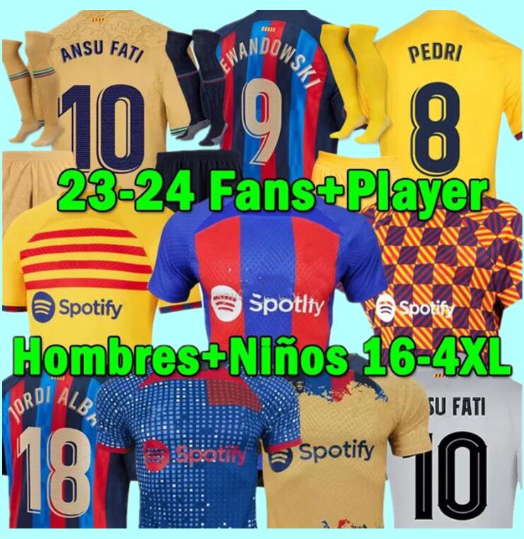 23 24 PEDRI Barcelona soccer jersey ADAMA GAVI camiseta de futbol FERRAN 2022 2023 2024 FC ANSU FATI MEMPHIS LEWANDOWSKI barcelona DEST football shirt men kit kids, Adult size
23 24 PEDRI Barcelona soccer jersey ADAMA GAVI camiseta de futbol FERRAN 2022 2023 2024 FC ANSU FATI MEMPHIS LEWANDOWSKI barcelona DEST football shirt men kit kids, Adult size
