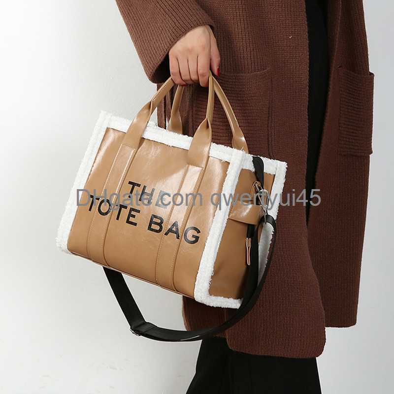 Totes Fashion Pu Leather Lamb Wool Women Tote Bag Big Size Handbag Casual Ladies Shoulder Crossbody Bags Luxury Designer Shopping Bags 021323H, Khaki
Totes Fashion Pu Leather Lamb Wool Women Tote Bag Big Size Handbag Casual Ladies Shoulder Crossbody Bags Luxury Designer Shopping Bags 021323H, Khaki