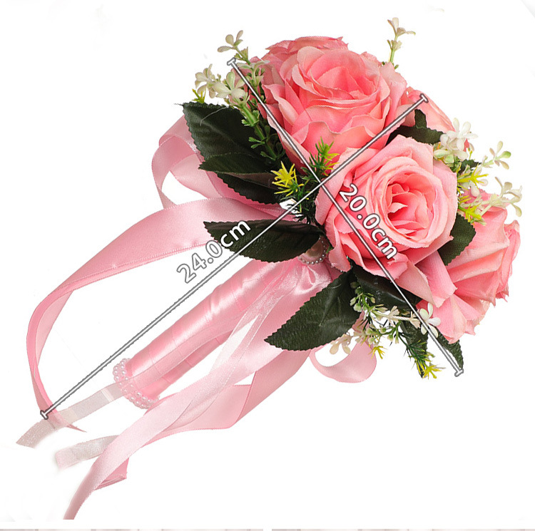 Wedding Flowers Bridal Bouquet blue Color Roses Artifical Flower for accessories