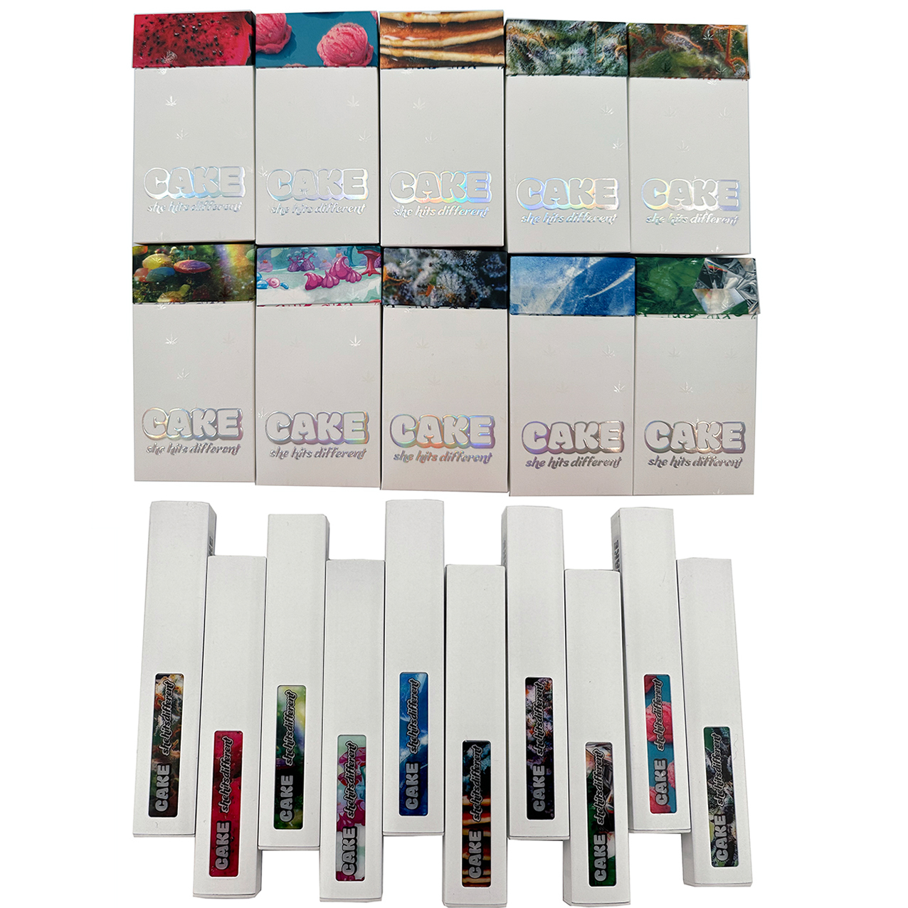 Cake Disposable Vape Pens E Cigarettes Rechargeable 280mAh Battery Starter Kit 1ml E-Cig Vapes Cartridges Empty 1 Gram Oil Carts
Cake Disposable Vape Pens E Cigarettes Rechargeable 280mAh Battery Starter Kit 1ml E-Cig Vapes Cartridges Empty 1 Gram Oil Carts