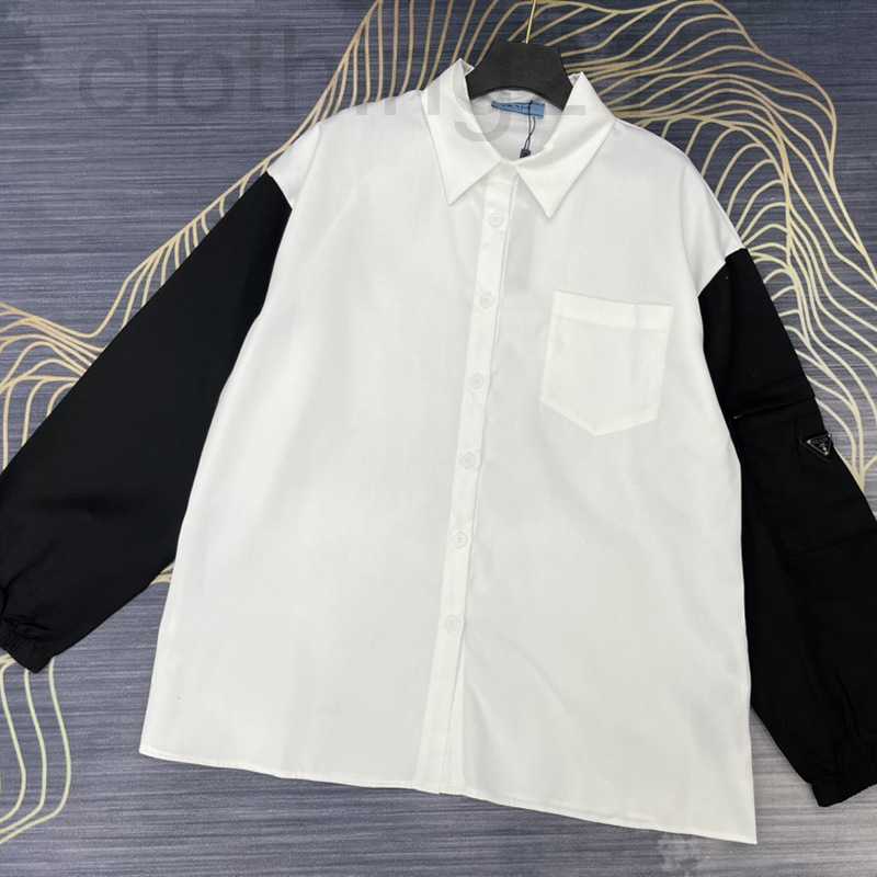 Women's Blouses & Shirts Designer Color-blocking shirt Triangle standard poison family men and women's same fashion clothing common EUJ9, White2
Women's Blouses & Shirts Designer Color-blocking shirt Triangle standard poison family men and women's same fashion clothing common EUJ9, White2