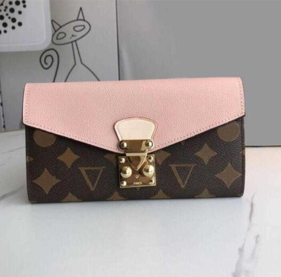 Fashion designer wallets for women luxury brown womens classical genuine leather wallet ladies key coin purse with box card holder High Quality