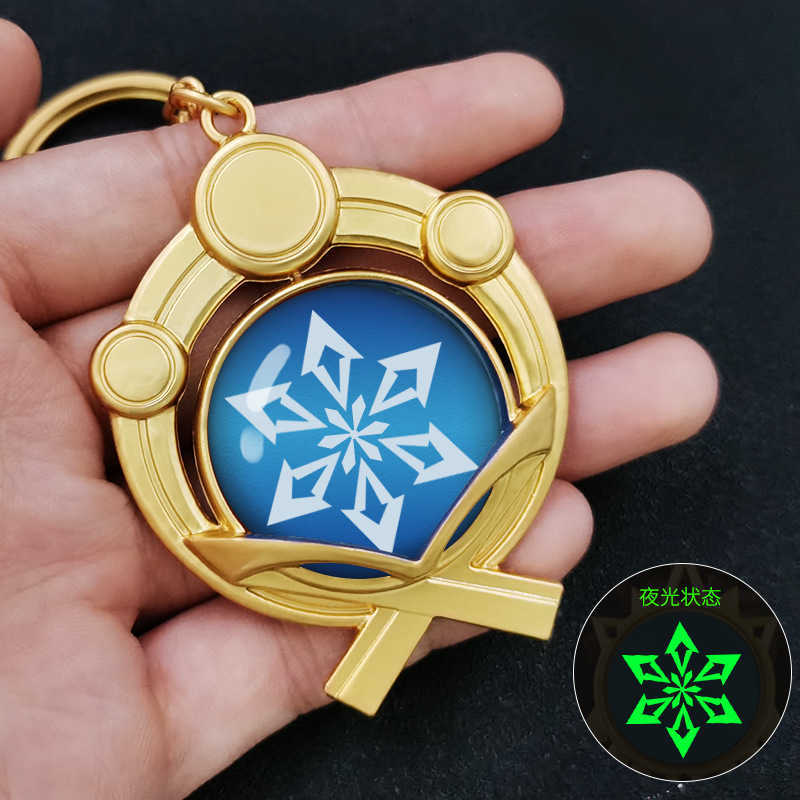 Key Rings Anime Keychain Genshin Impact Vision Element God's Eye for Men Car Key Chain Women Accessories Cute Bag Pendant Key Ring Gifts G230210