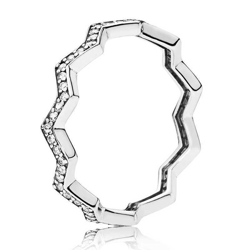Band Rings Original Pave Love Eternal Braided Alluring Hearts Timeless Zig Zag With Crystal Ring 925 Sterling Silver Ring Europe Jewelry G230213