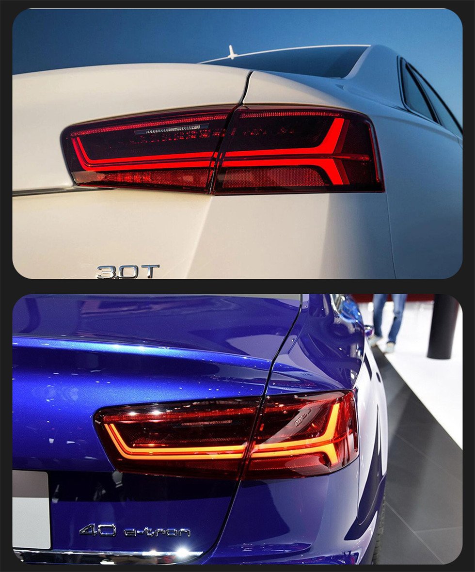 Taillights For A6 A6L C7 20 12-20 15 Tail Lights Rear Lamp LED DRL Running Signal Brake Reversing Parking Light Facelift