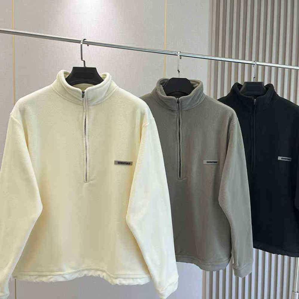 Designer Mens Fashion Hoodies Sweatshirts Ess Hooded God Fear Double Line Fog High Street Loose Fleece Half Zip Hoodiee5pi, Rice apricot color
Designer Mens Fashion Hoodies Sweatshirts Ess Hooded God Fear Double Line Fog High Street Loose Fleece Half Zip Hoodiee5pi, Rice apricot color