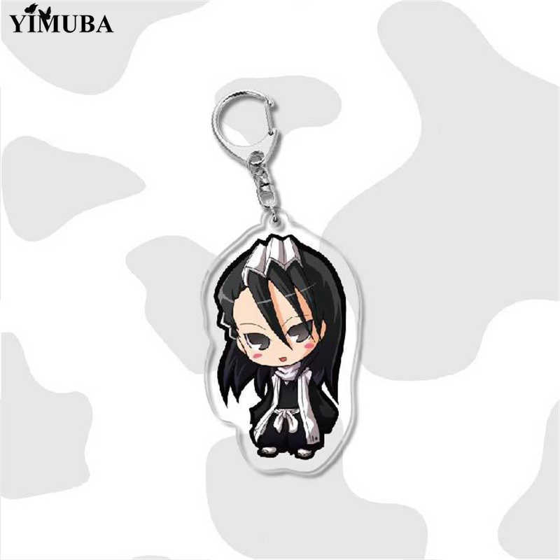 Key Rings Creative Anime Bleach Cartoon Key Chain Adorkable Kurosaki Ichigo Ishida Uryuu Kuchiki Rukia Collection Keychain Bag Charm Gift G230210