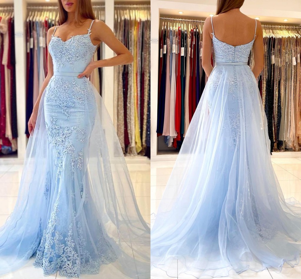 Light Sky Blue Mermaid Prom Dresses Long for Women Black Girls Lace Applique with Detachable Train Formal Dress Evening Party Birthday Gowns Custom Made, Lavender
Light Sky Blue Mermaid Prom Dresses Long for Women Black Girls Lace Applique with Detachable Train Formal Dress Evening Party Birthday Gowns Custom Made, Lavender