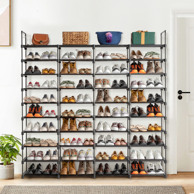 

Storage Holders Racks 10 Tiers Stackable Shoe Rack Organizer Shelf for Entryway Holds 80 Pairs s Large Space saving 230213