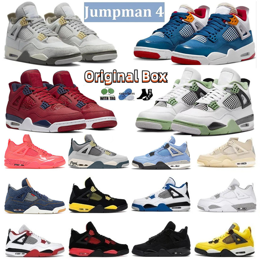 Jumpman 4 Basketball Shoes 4s Men Women Gray Rabbit FIBA Seafoam Messy Room Black Cat White Oreo Sport Trainer sneakers size 36-47, Box
Jumpman 4 Basketball Shoes 4s Men Women Gray Rabbit FIBA Seafoam Messy Room Black Cat White Oreo Sport Trainer sneakers size 36-47, Box