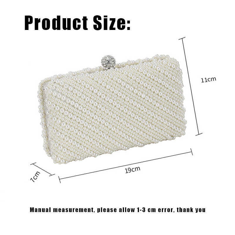 Clutch Bags Yoreai Women s Dinner Bag Pearl Small Square Package Party Phone Handbag Fashion Clutch Pouch Casual Evening Bags Shoulderbag 230213