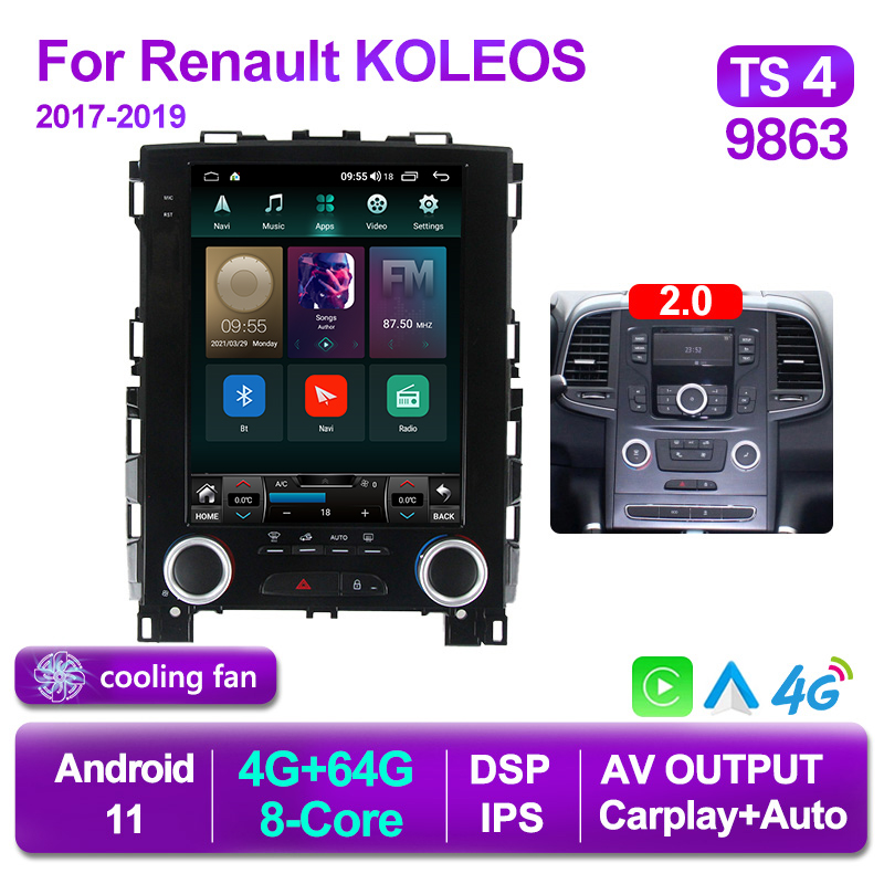 Android 11 Player Car Dvd Radio for Renault Samsung SM6 Talisman Koleos Megane 4 2017-2019 Multimedia Tesla Vetical Screen GPS Navi Stereo
Android 11 Player Car Dvd Radio for Renault Samsung SM6 Talisman Koleos Megane 4 2017-2019 Multimedia Tesla Vetical Screen GPS Navi Stereo