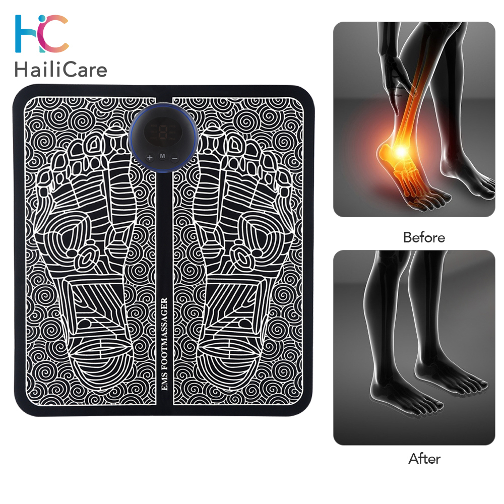 

Foot Massager Electric EMS Foot Massager Mat Feet Muscle Stimulator Foot Massage Pad Improve Blood Circulation Relieve Ache Pain Health Care 230211