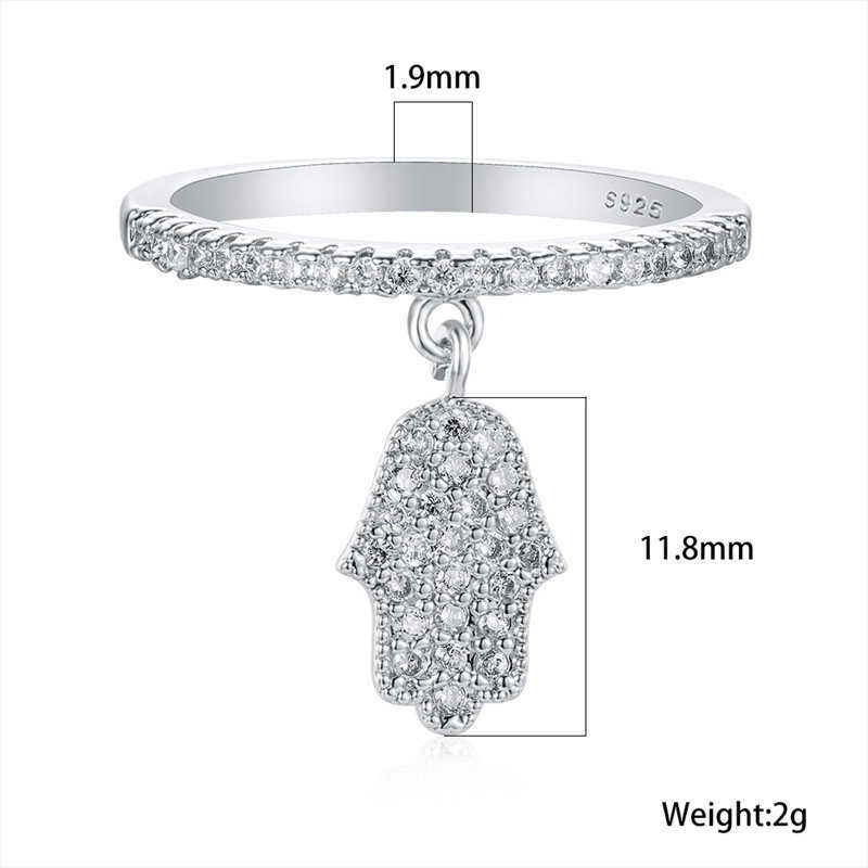 Band Rings Unique Female Small Hand Ring Boho Silver Color Bridal Engagement Ring Vintage Zircon Stone Wedding Jewelry Rings For Women G230213