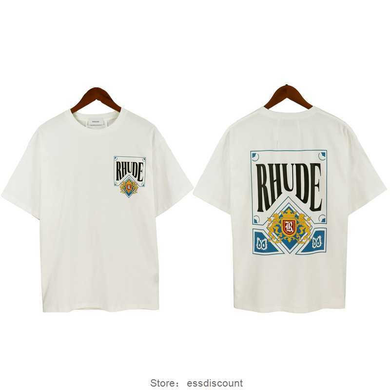 RHUDE Short-sleeved T Shirts American High-street Fashion Brand Men' And Women' Sexless Poker Card Printed Loose T-shirt, Beibai hong
RHUDE Short-sleeved T Shirts American High-street Fashion Brand Men' And Women' Sexless Poker Card Printed Loose T-shirt, Beibai hong