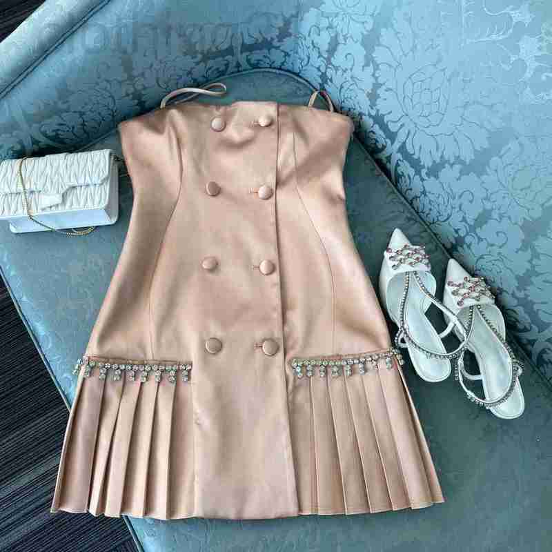 Casual Dresses Designer Shenzhen Nanyou high-end spring and summer new satin rhinestone decorative button pleated suspender dress women OH6I, Pink
Casual Dresses Designer Shenzhen Nanyou high-end spring and summer new satin rhinestone decorative button pleated suspender dress women OH6I, Pink