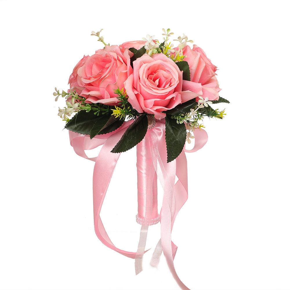 Wedding Flowers Bridal Bouquet blue Color Roses Artifical Flower for accessories