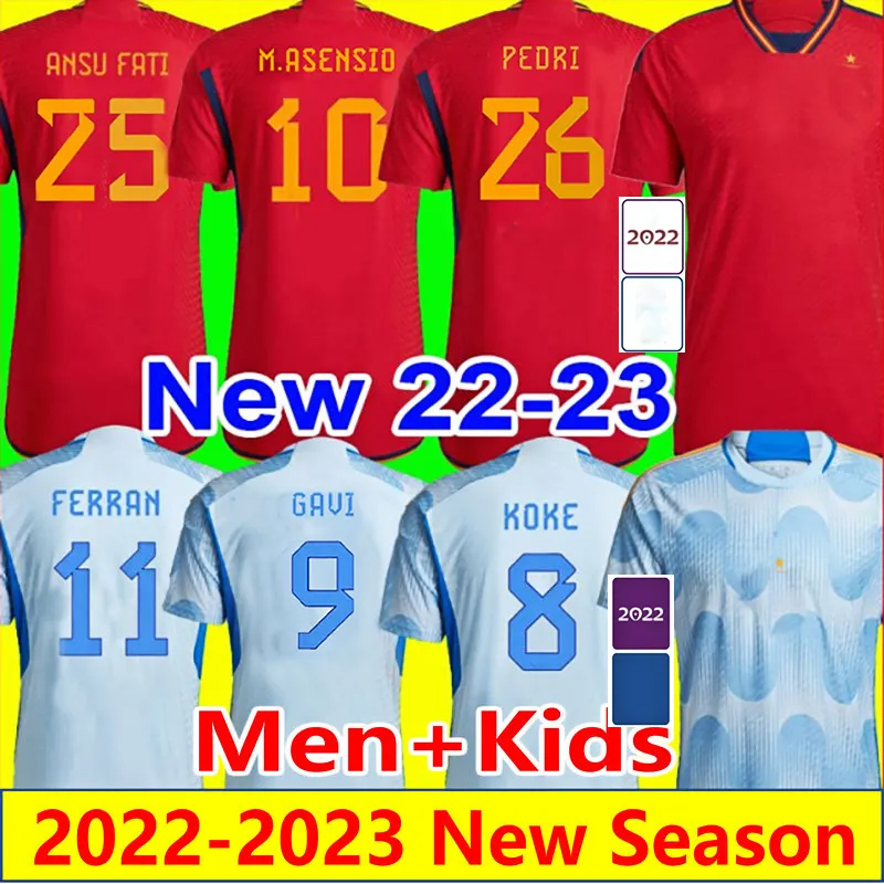 2022 Espana MORATA PEDRI GAVI ASENSIO soccer jerseys fans p C.SOLER FERRAN KOKE camisetas de futbol YEREMY ANSU FATI OLMO 22 23 football shirts Women Men Kids set, Player 22-23 away
2022 Espana MORATA PEDRI GAVI ASENSIO soccer jerseys fans p C.SOLER FERRAN KOKE camisetas de futbol YEREMY ANSU FATI OLMO 22 23 football shirts Women Men Kids set, Player 22-23 away