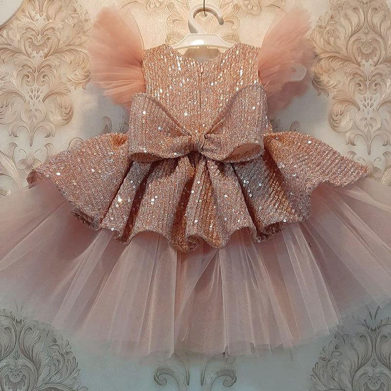 Girl's Dresses Sequin Cake Double Baby Girl Dress 1 Year Birthday Born Party Wedding Vestidos Christening Ball Gown Clothes, Purple
Girl's Dresses Sequin Cake Double Baby Girl Dress 1 Year Birthday Born Party Wedding Vestidos Christening Ball Gown Clothes, Purple