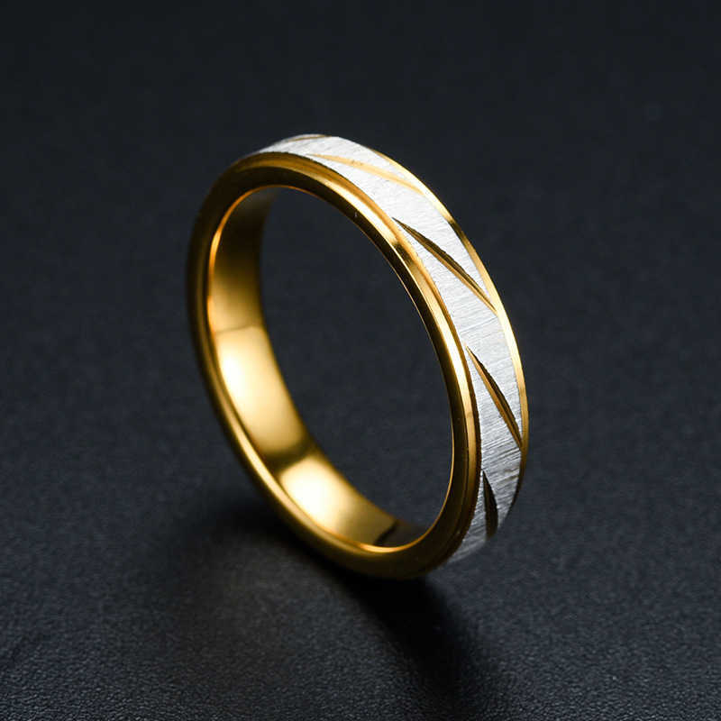 Band Rings Unique Wave Pattern Couple Rings For Men Women High Quality Stainless Steel Ring Engagement Wedding Rings Jewelry Drop Shipping G230213