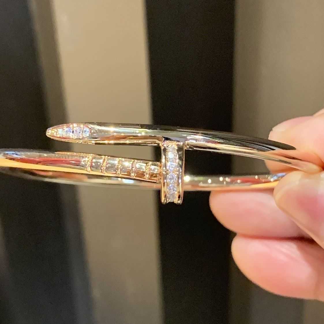 Designer Carti Bracelet Love Bangle women Ouyang Nana's 18K Moissanite Nail Bracel