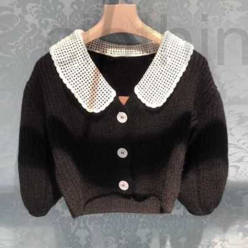 Women' Knits & Tees Designer The same autumn and winter bubble sleeve doll neck cardigan sweet age reducing lapel middle jacket yb new style K6TJ, Black4
Women' Knits & Tees Designer The same autumn and winter bubble sleeve doll neck cardigan sweet age reducing lapel middle jacket yb new style K6TJ, Black4