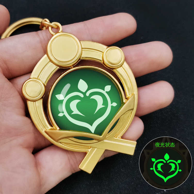 Key Rings Anime Keychain Genshin Impact Vision Element God's Eye for Men Car Key Chain Women Accessories Cute Bag Pendant Key Ring Gifts G230210