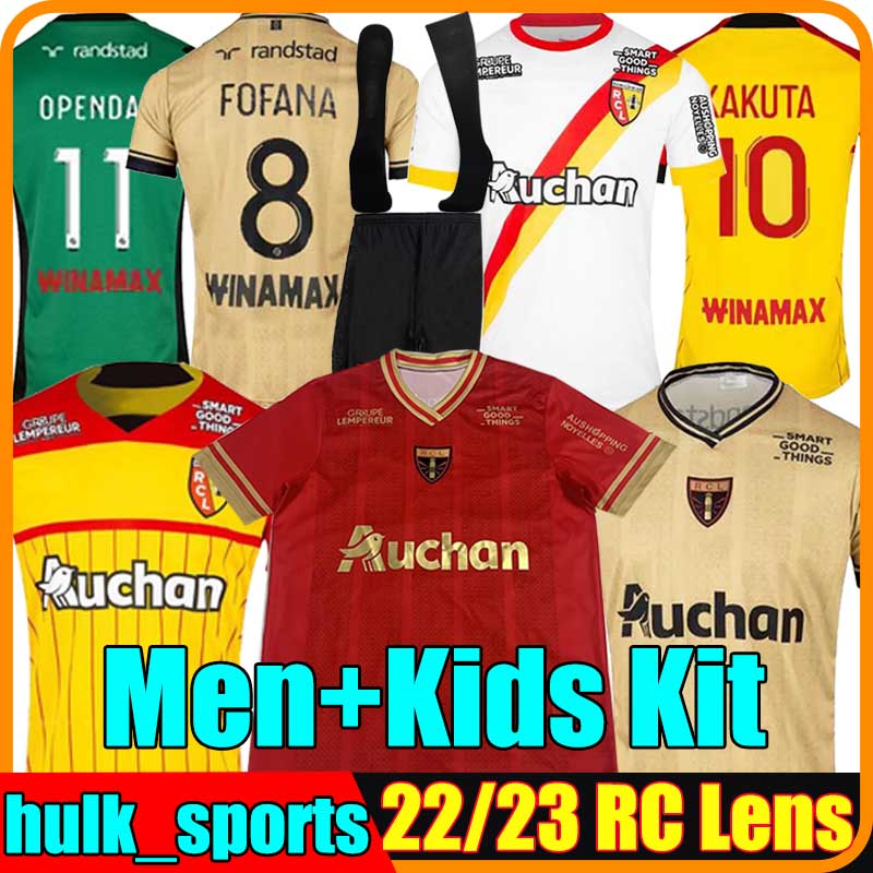 22/23 RC Lens goalkeeper OPENDA maillot soccer jerseys KAKUTA 27 GANAGO SOTOCA FOFANA GRADIT FORTES Football Shirts 2022 2023 BUKSA CABOT BANZA POREBA Kits sock sets