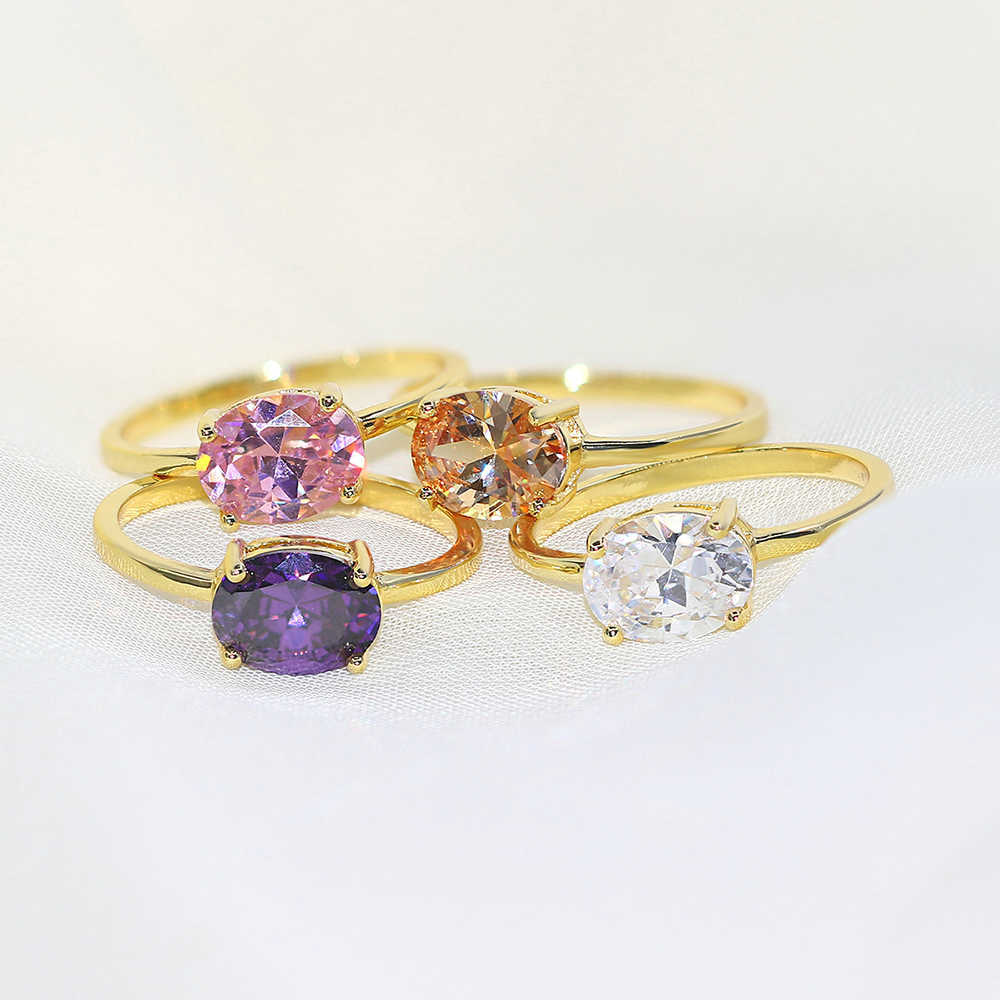 Band Rings Wedding Engagement Dating Rings For Women Female Opal Gold Color Dainty Ring With Stone Fashion Y2k Jewelry Gift Wholesale R865 G230213