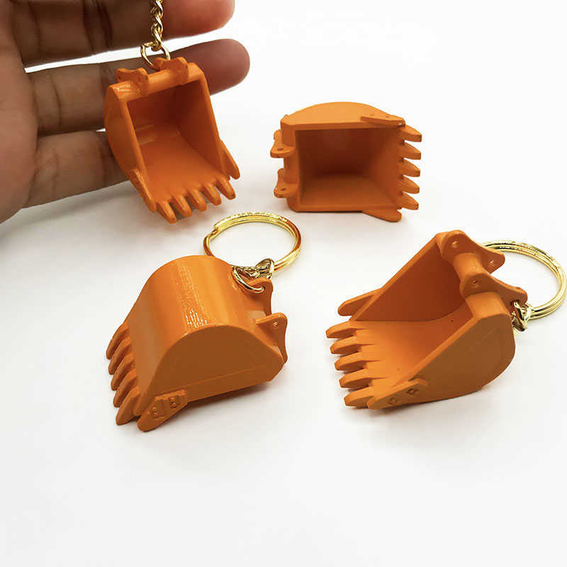 Key Rings Excavator bucket key chain model gift pendant G230210