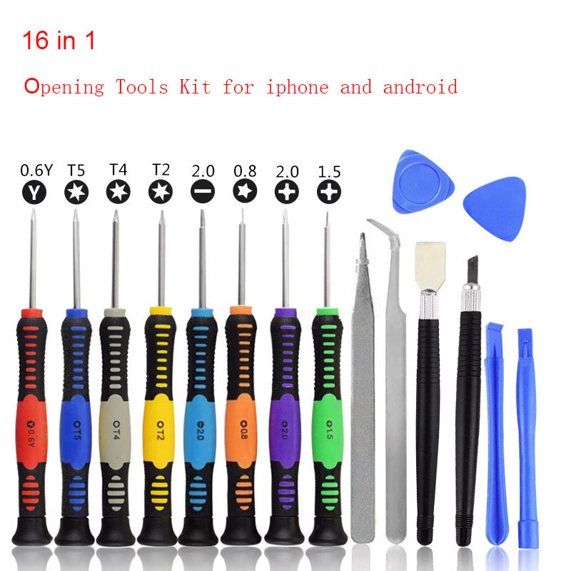 Quality Screwdriver For Phone Set Of Tools Disassembly Mobile Repair Kit 16 In 1 For Iphone Xiaomi Huawei Opening Screen