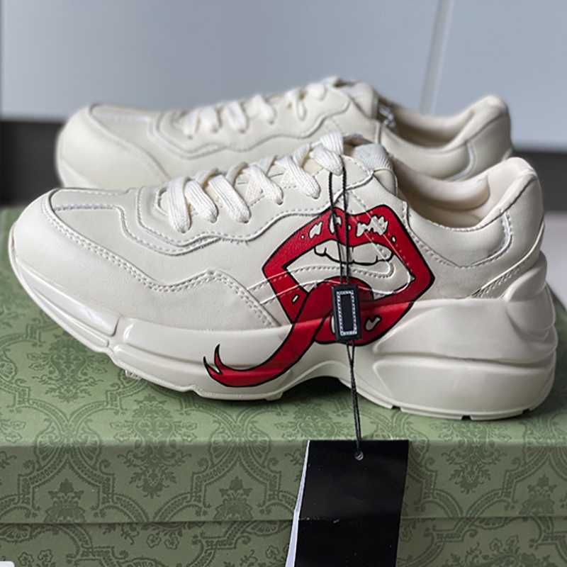 With Box Designer Sneakers GGity Shoes Mens Women Designer Rhyton Sneaker Leather Dad Shoes Jacquard Fabric Multicolor Sneakers Mouth Pri Xs, Color 12 
With Box Designer Sneakers GGity Shoes Mens Women Designer Rhyton Sneaker Leather Dad Shoes Jacquard Fabric Multicolor Sneakers Mouth Pri Xs, Color 12