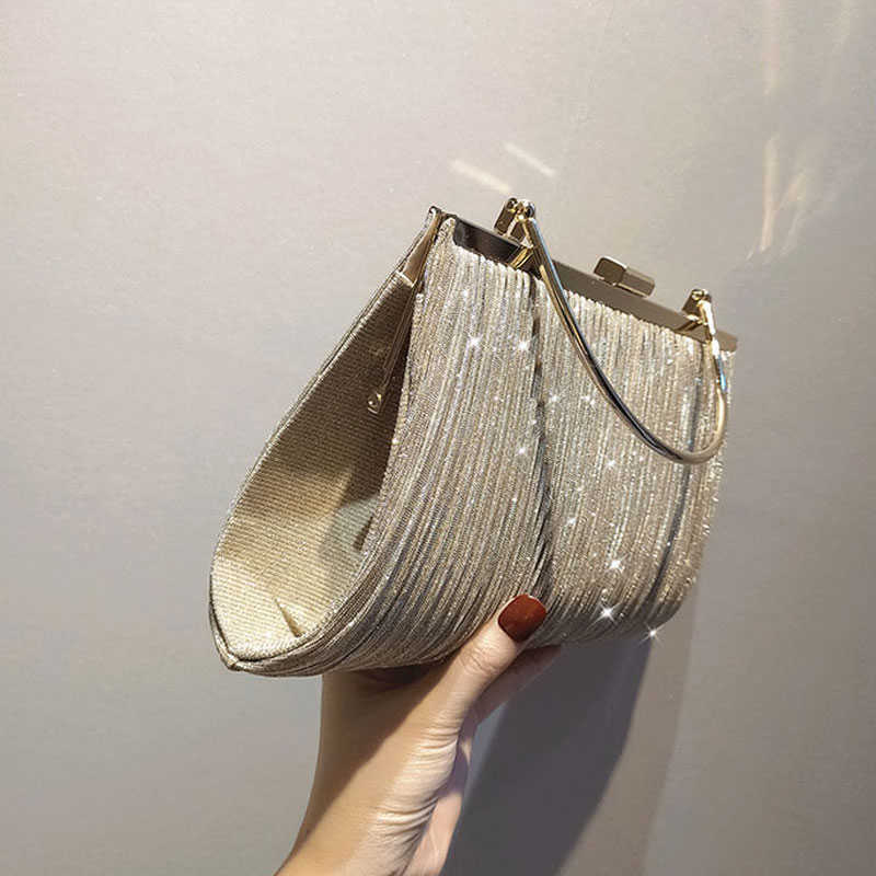 Clutch Bags Yoreai Fashion Women Evening Bag Brand Party Banquet Glitter Pack for Ladies Wedding Clutches Handbag Dinner Chain Shoulder 230213