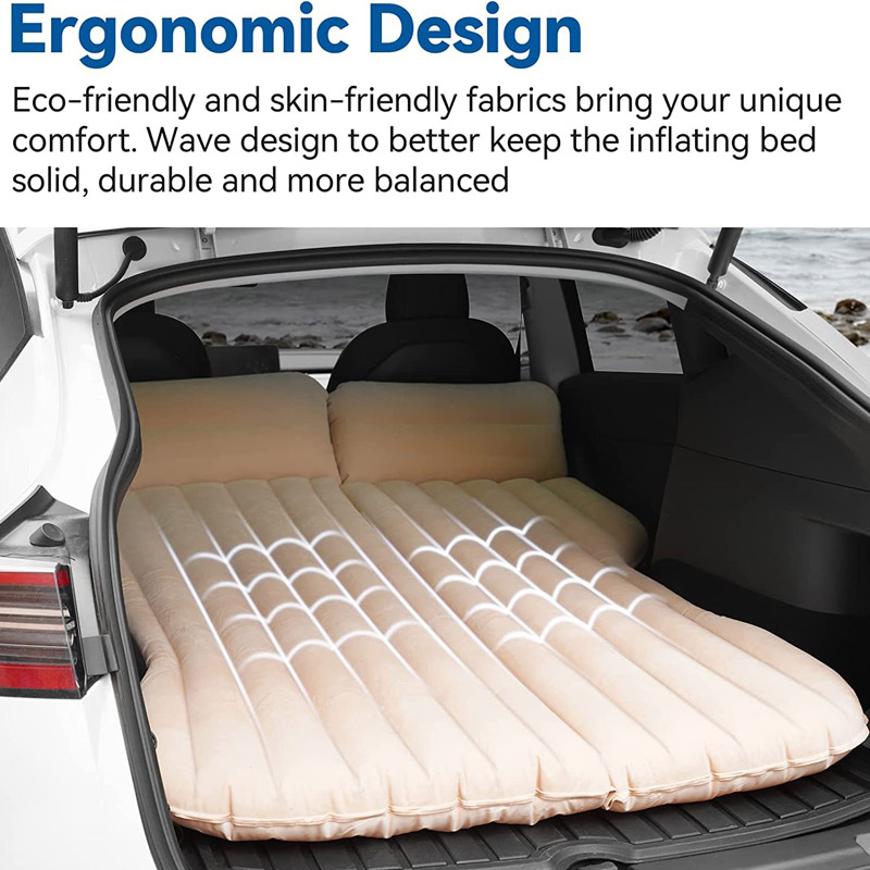 Car Air Inflatable Mattress Universal SUV Auto Travel Sleeping Bed Pad for Rear Seat Trunk Sofa Pillow Outdoor Camping Mat Large Cushion for Tesla Mod