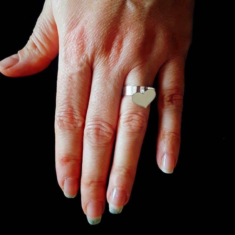 Band Rings Stainless Steel Rings for Women Female Gold Silvery Heart Charm Adjustable Wedding Rings 2022 Trend Jewelry Gifts Free Shipping G230213